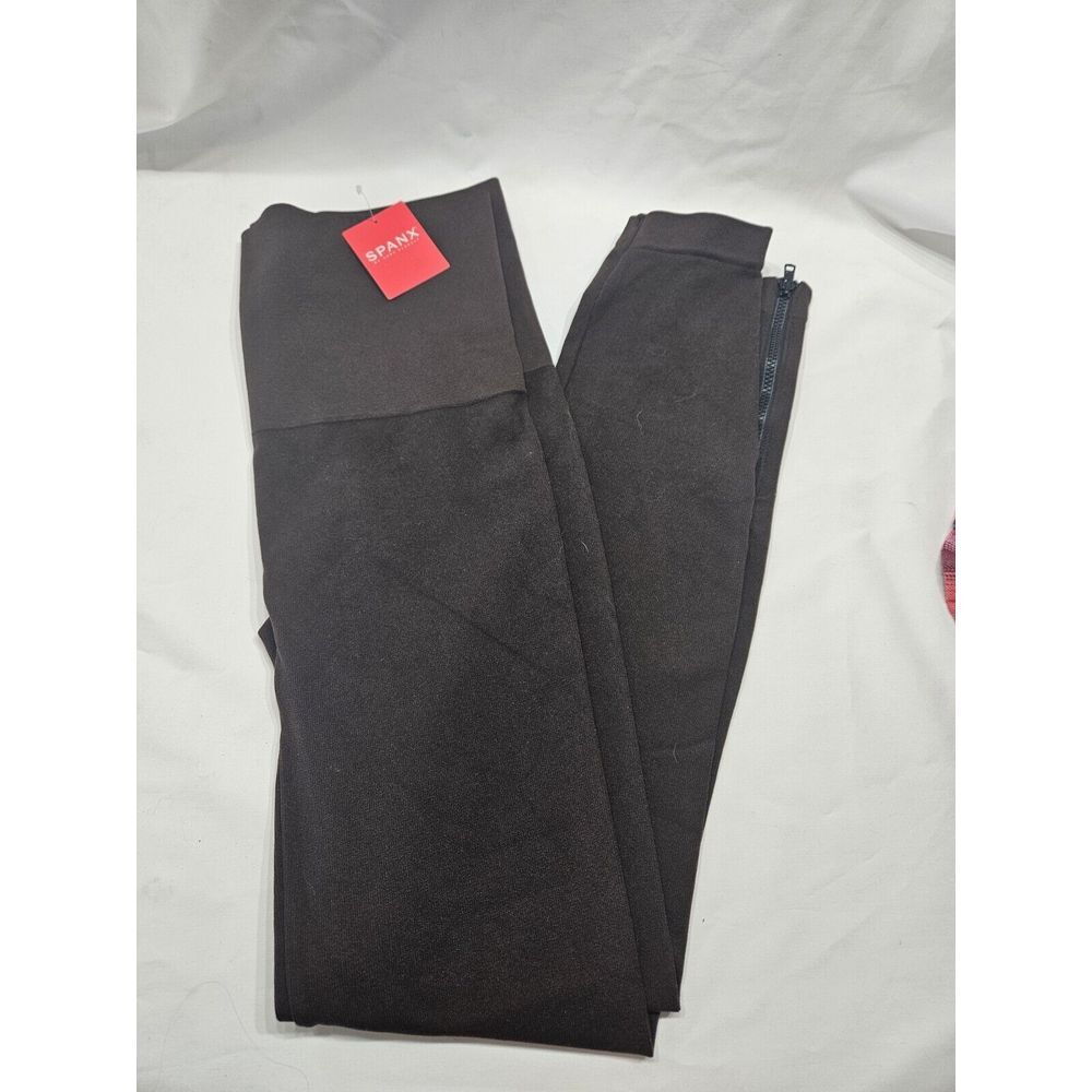 Spanx Seamless Side Leg Zip Leggings - Dark Brown Nwt